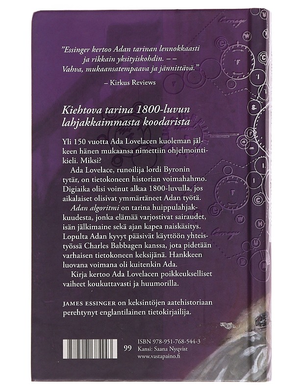 Adan algoritmi - Essinger, James - Elämäkerrat ja muistelmat - 10105494400 - 1