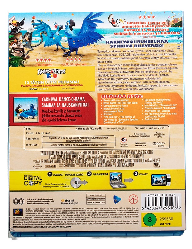 Rio - DVD/Blu-ray - DVD-elokuvat - 10105494417 - 1