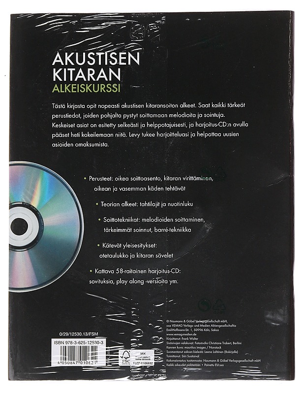 Akustisen kitaran alkeiskurssi : mukana harjoitus-CD - Walter, Frank - Musiikki- ja elokuvakirjat - 10105494473 - 1
