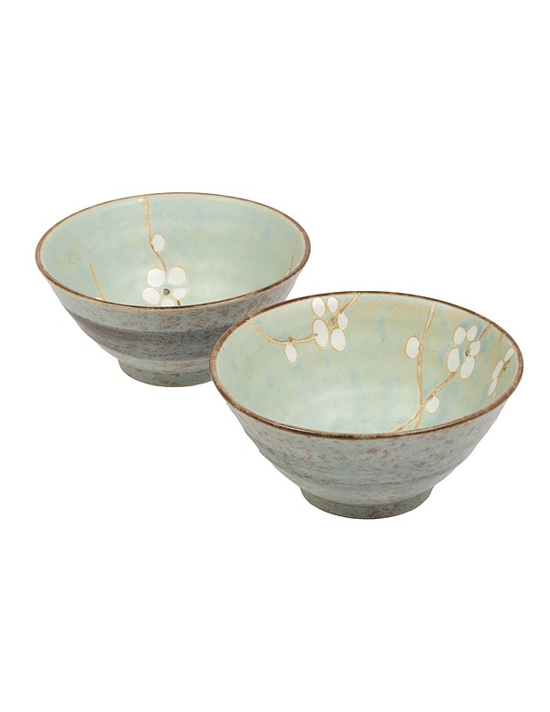 Japanilainen keraaminen kulho, 2 kpl - Lautaset ja kulhot - 10105494489 - 0