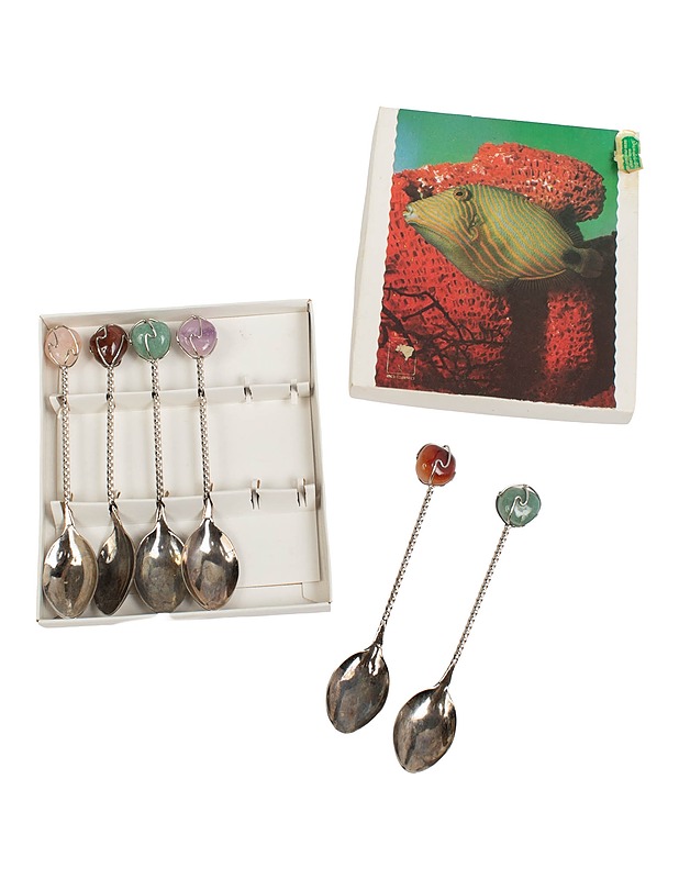 Kahvilusikat koristekivillä - Aterimet - 10105494508 - 0