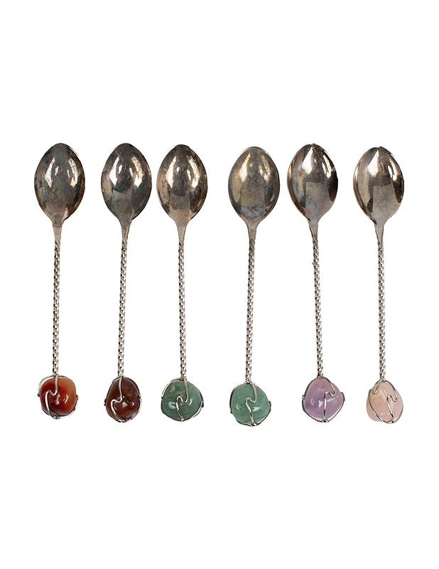 Kahvilusikat koristekivillä - Aterimet - 10105494508 - 1