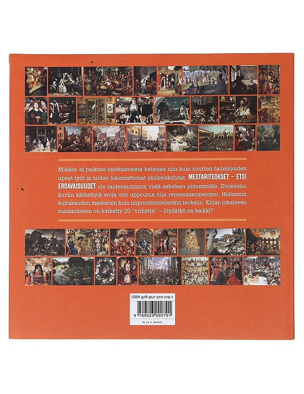 Mestariteokset - etsi eroavaisuudet : 40 taidetehtävää tarkkasilmäisille : löydä 800 "virhettä" maailman taiteen helmistä - Silverlight, Rachel - Historiakirjat - 10105494512 - 1