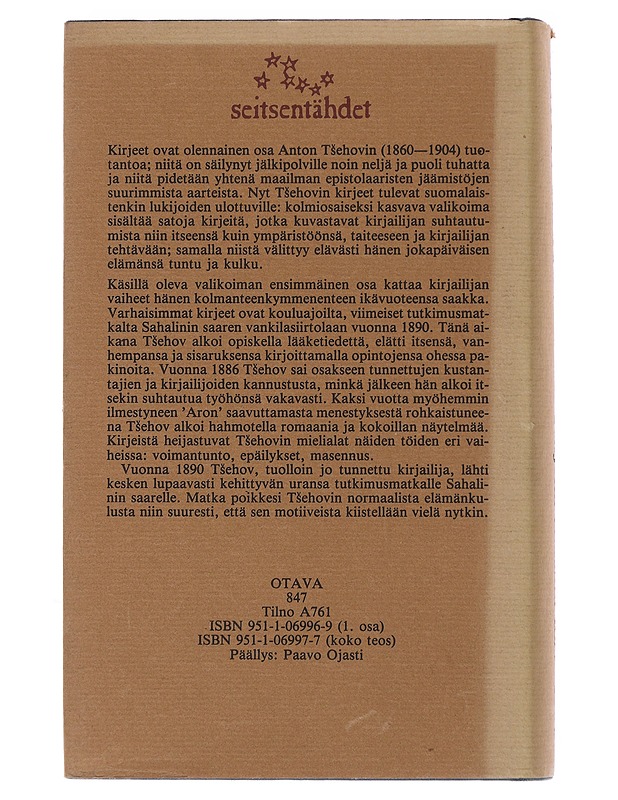 Kirjeitä. 1, Vuosilta 1877-1890 - Tseho, Anton - Tietokirjat ja oppaat - 10105494518 - 1