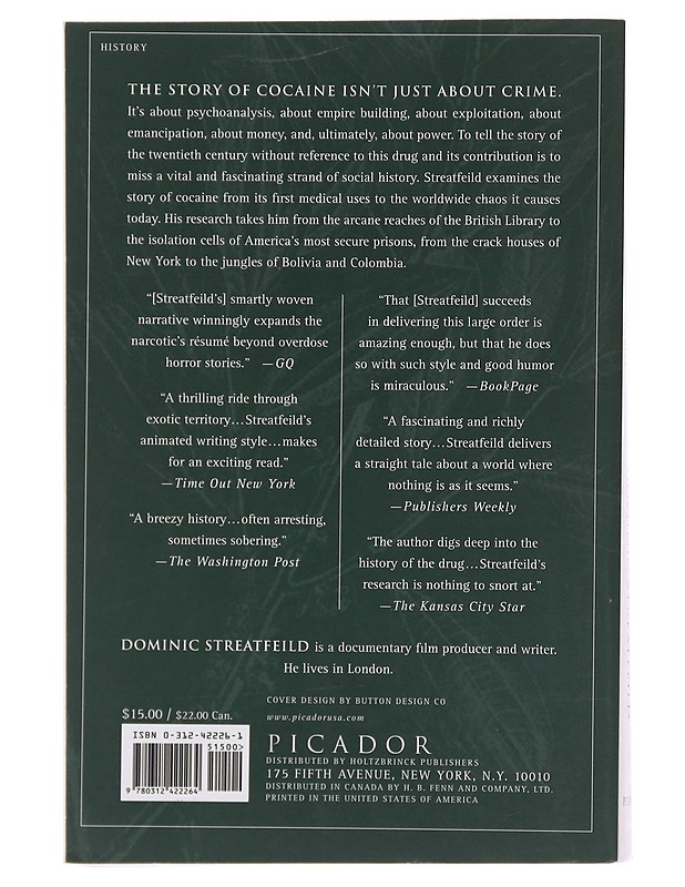 Cocaine - Dominic Streatfeild - Romaanit ja novellit - 10105494587 - 1