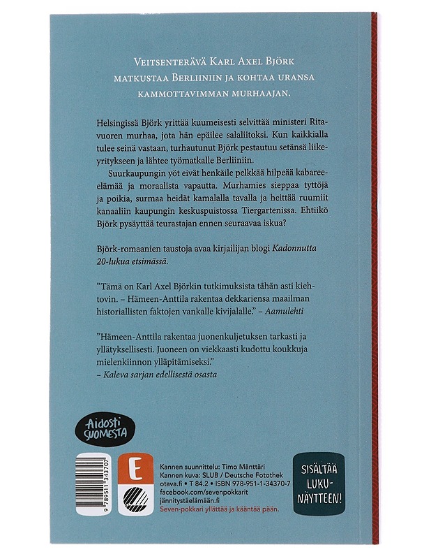Tiergartenin teurastaja / Karl Axel Björkin tutkimuksia, osa viisi - Virpi Hämeen-Anttila - Jännitys ja dekkarit - 10105494613 - 1