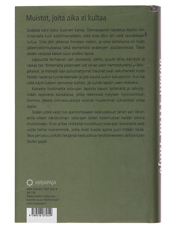 Sodan pitkä varjo : sota-ajan lasten elämä - Erkki Kujala - Elämäkerrat ja muistelmat - 10105494667 - 1