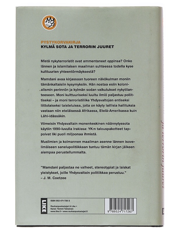 Kylmä sota ja terrorin juuret - Mamdani, Mahmood - Tietokirjat ja oppaat - 10105494669 - 1