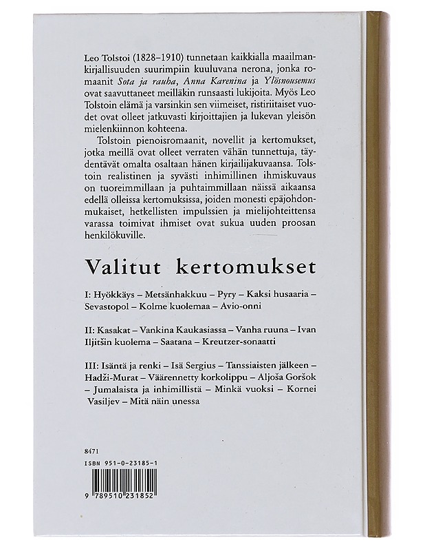 Valitut kertomukset : 2 osa - Tolstoi, Leo - Romaanit ja novellit - 10105494676 - 1