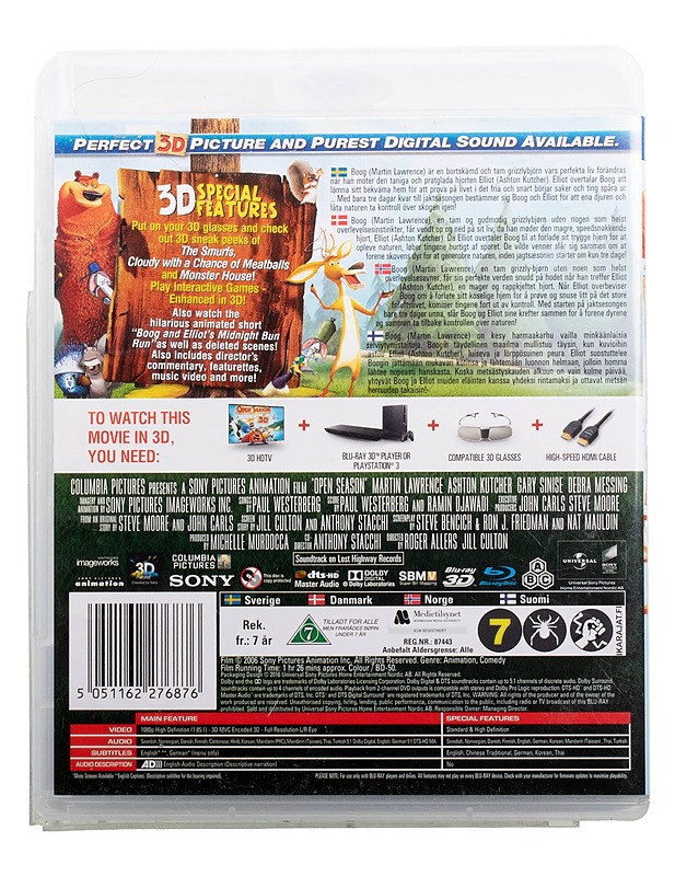 Open Season - Blu-ray 3D - Blu-ray-levyt - 10105494746 - 1