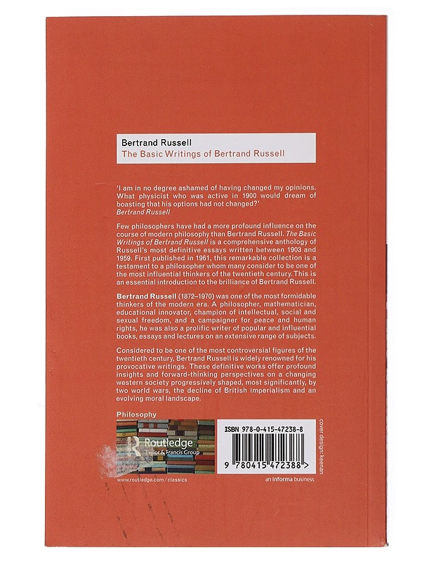 The Basic Writings of Bertrand Russell - Russell, Bertrand - Tietokirjat ja oppaat - 10105494754 - 1