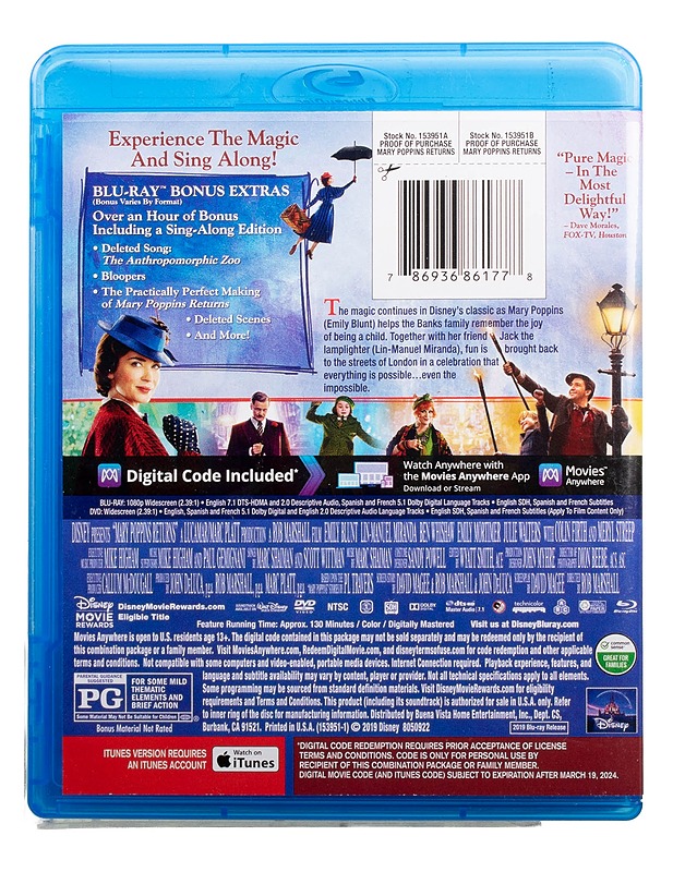 Mary Poppins returns - DVD/Blu-ray - DVD-elokuvat - 10105494757 - 1