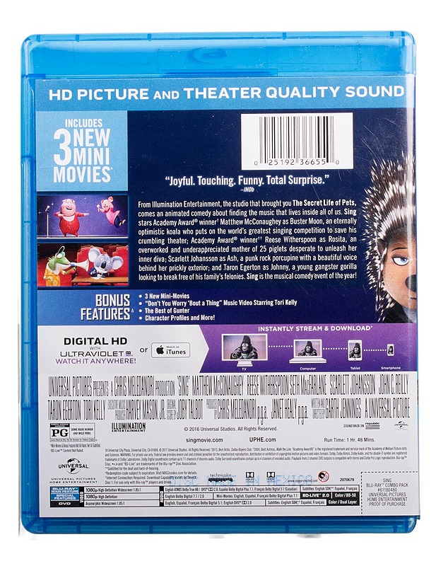 Sing - DVD/Blu-ray - DVD-elokuvat - 10105494758 - 1