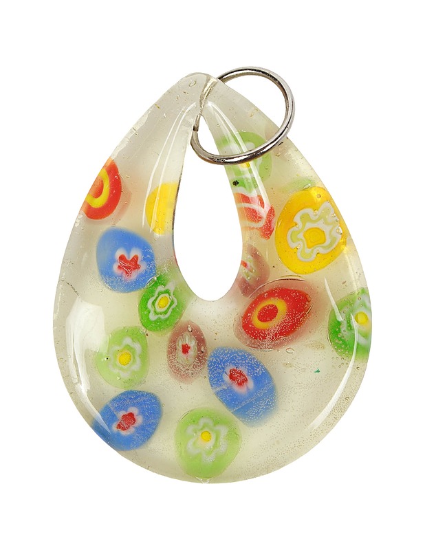 Lasinen kukka-amuletti - Askartelu - 10105494807 - 0