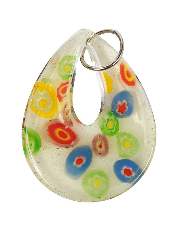 Lasinen kukka-amuletti - Askartelu - 10105494807 - 1