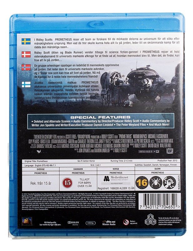 Prometheus - Blu-ray - DVD-elokuvat - 10105494852 - 1