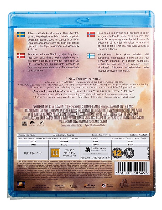 Titanic - Blu-ray - Blu-ray-levyt - 10105494895 - 1