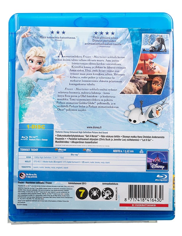 Frozen: Huurteinen seikkailu - Blu-ray - Blu-ray-levyt - 10105494962 - 1