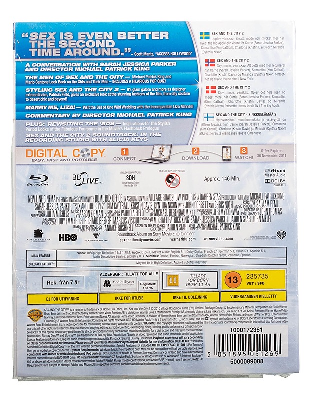 Sex and the city 2 - Blu-Ray - Blu-ray-levyt - 10105494975 - 1