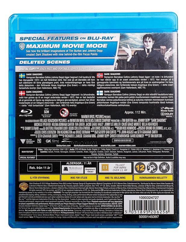 Dark Shadows - Blu-ray - Blu-ray-levyt - 10105494983 - 1
