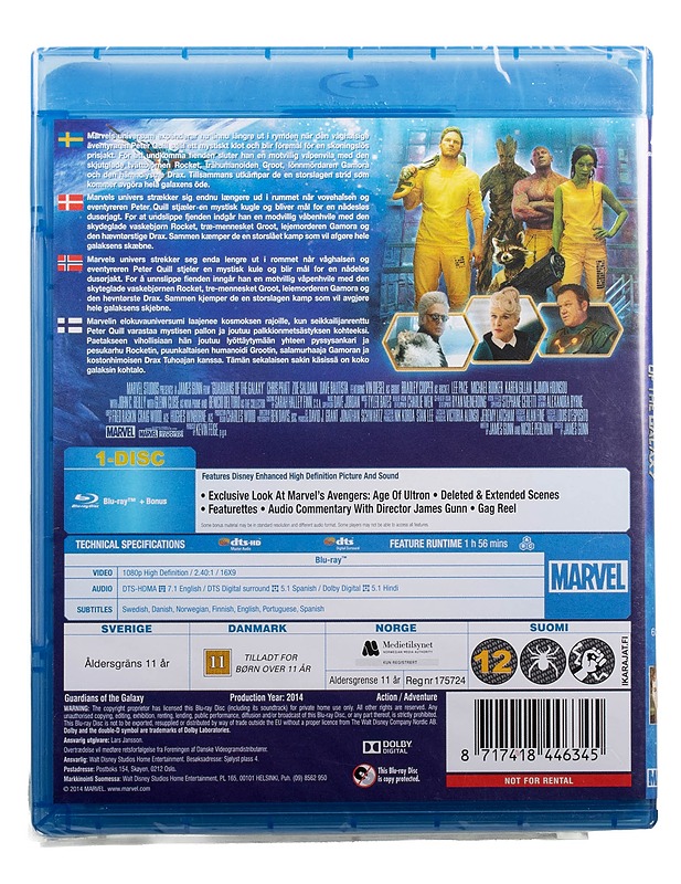 Guardians Of The Galaxy - Blu-Ray - Blu-ray-levyt - 10105495016 - 1