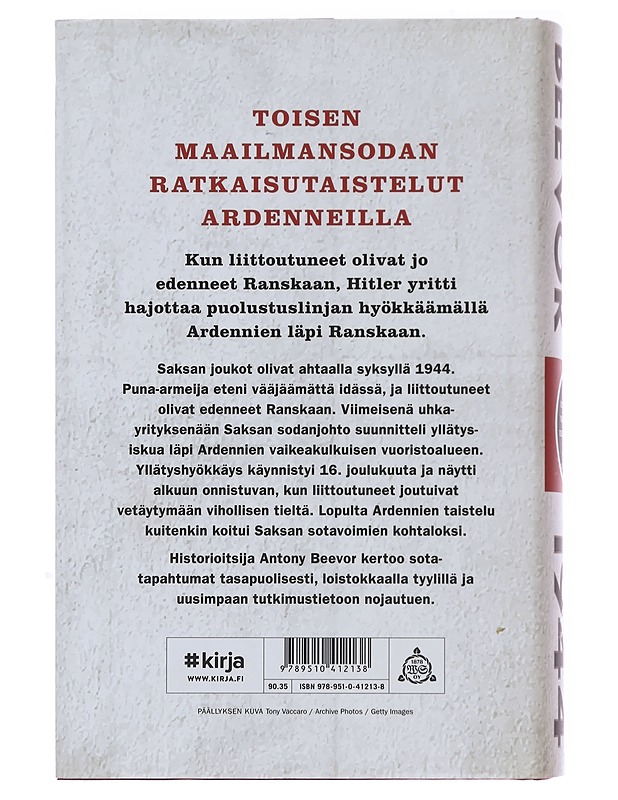 Ardennit 1944 - Antony Beevor - Historiakirjat - 10105495030 - 1