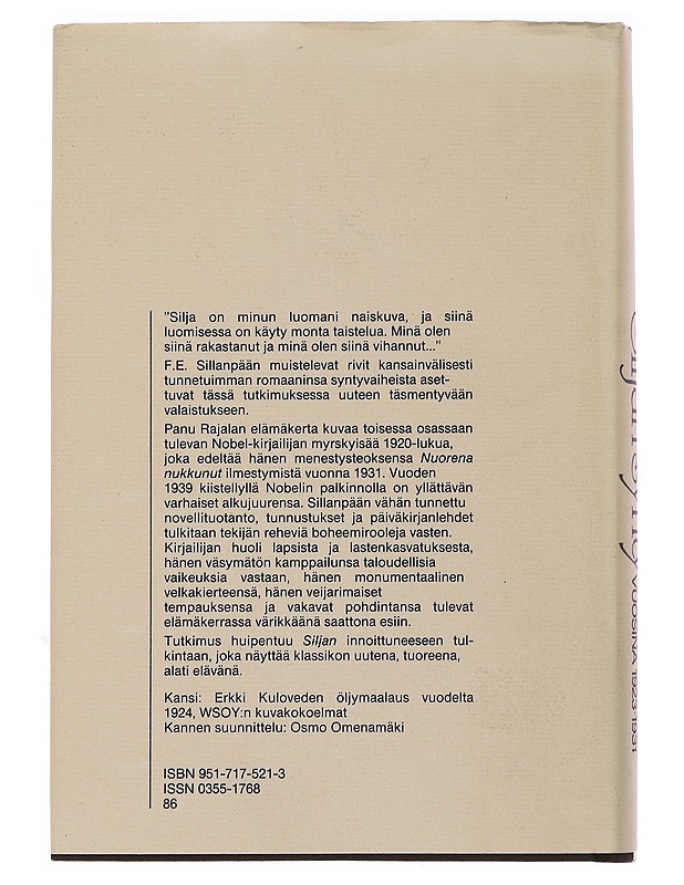 Siljan synty : F.E. Sillanpää vuosina 1923 - 1931 - Panu , Rajala - Tietokirjat - 10105495034 - 1