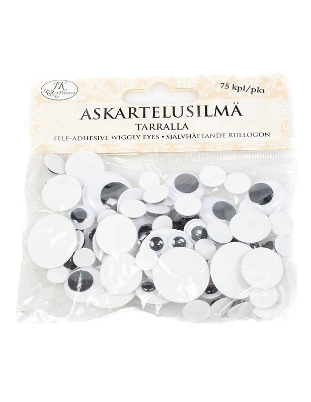 JK PRIMECO askartelusilmä tarralla, 75 kpl - Askartelu - 10105495046 - 0