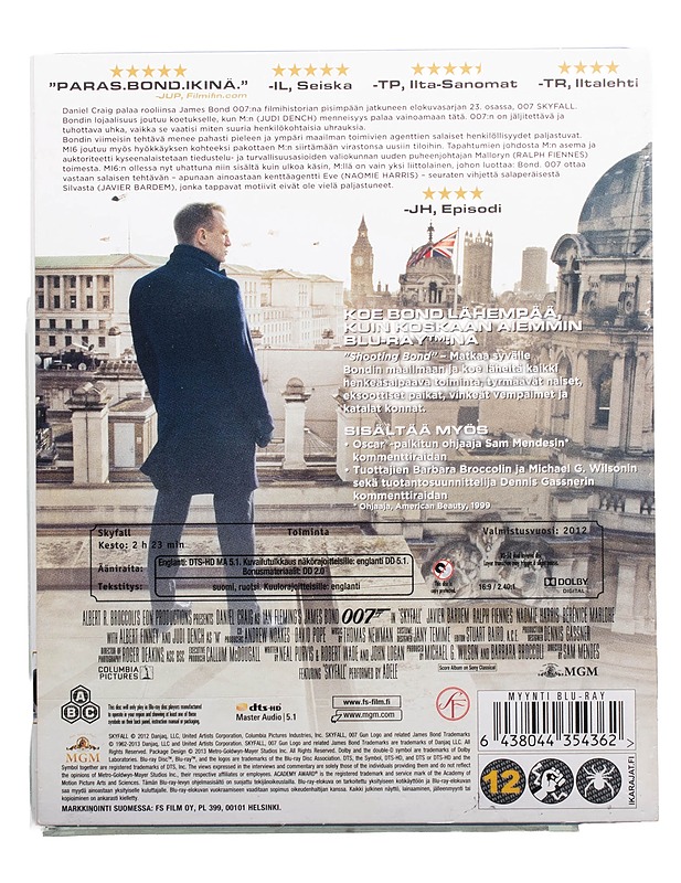 Skyfall 007 - Blu-ray - Blu-ray-levyt - 10105495075 - 1