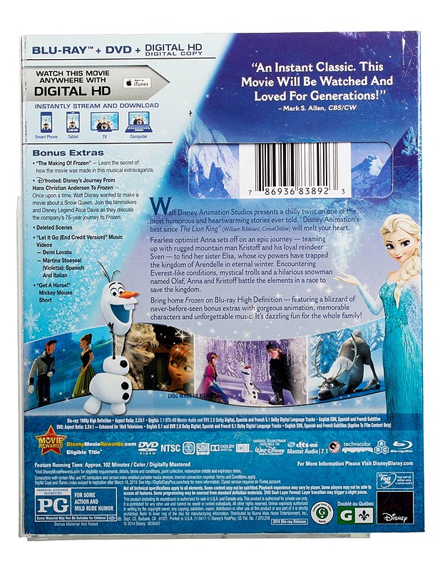 Frozen - DVD/Blu-ray - DVD-elokuvat - 10105495097 - 1