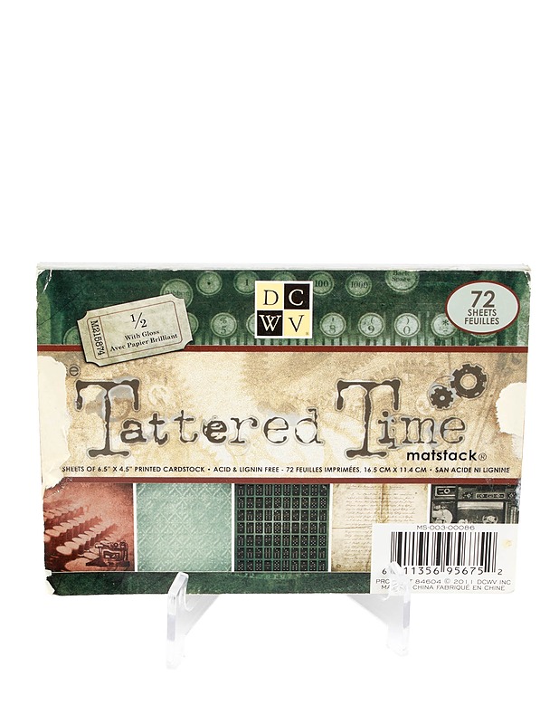 DCWV Tattered Time matstack kuviopaperi - Askartelu - 10105495186 - 0
