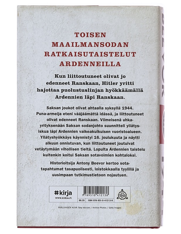 Ardennit 1944 : Hitlerin viimeinen uhkayritys - Antony Beevor - Historiakirjat - 10105495204 - 1