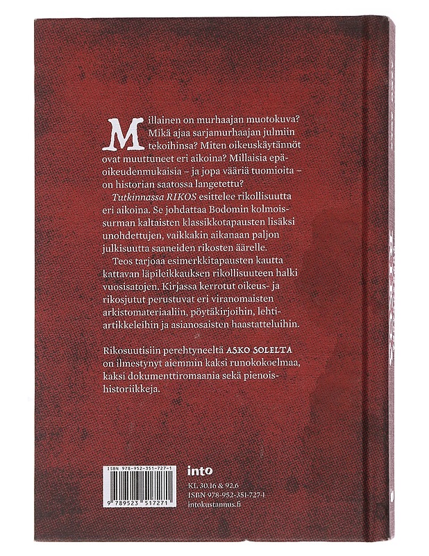 Tutkinnassa RIKOS - Asko Sole - Jännitys ja dekkarit - 10105495212 - 1