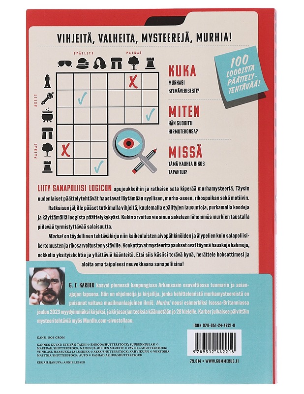 Murha! : 100 mysteeriä nojatuolietsiville - Karber, G. T. - Harrastekirjat - 10105495235 - 1