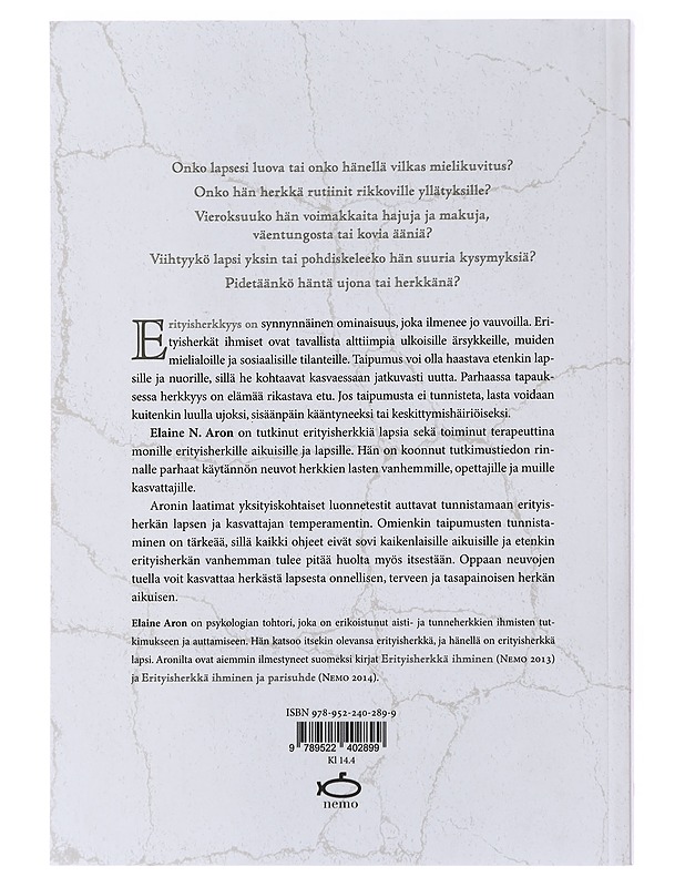 Erityisherkkä lapsi - Elaine N. Aron - Tietokirjat ja oppaat - 10105495273 - 1
