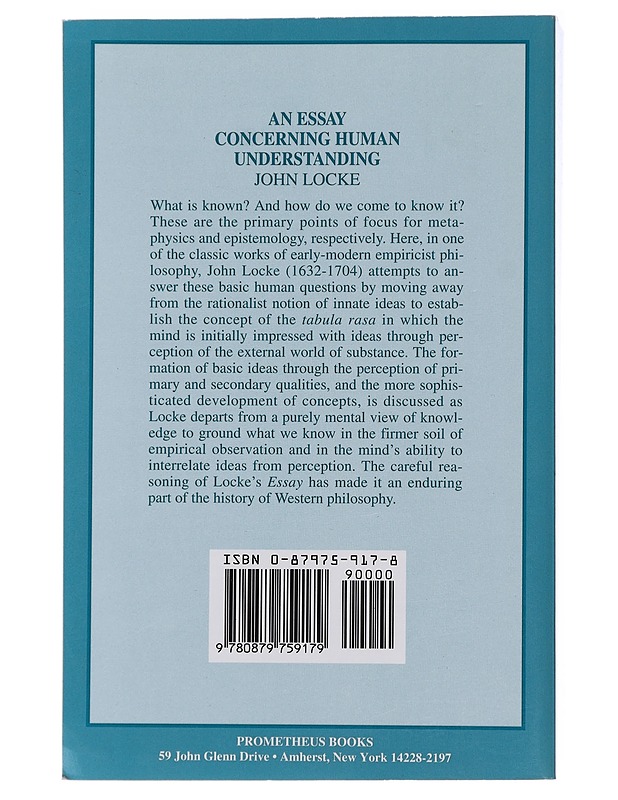 An essay concerning human understanding - John Locke - Tietokirjat ja oppaat - 10105495313 - 1
