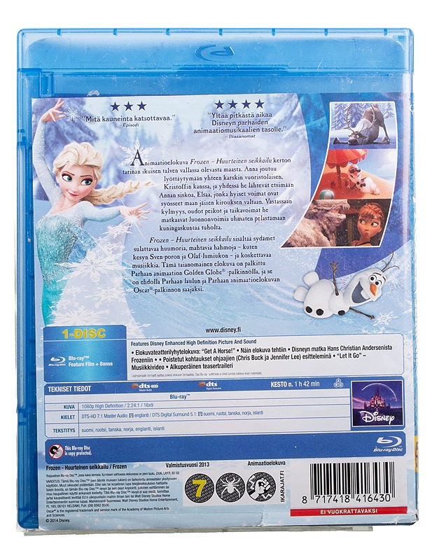 Frozen: Huurteinen seikkailu - Blu-ray - Blu-ray-levyt - 10105495326 - 1
