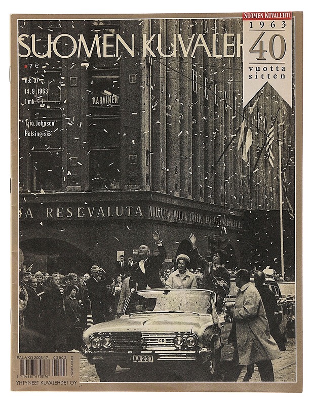 Suomen Kuvalehti näköispainos N:o 37 1963 - Lehdet - 10105495492 - 0