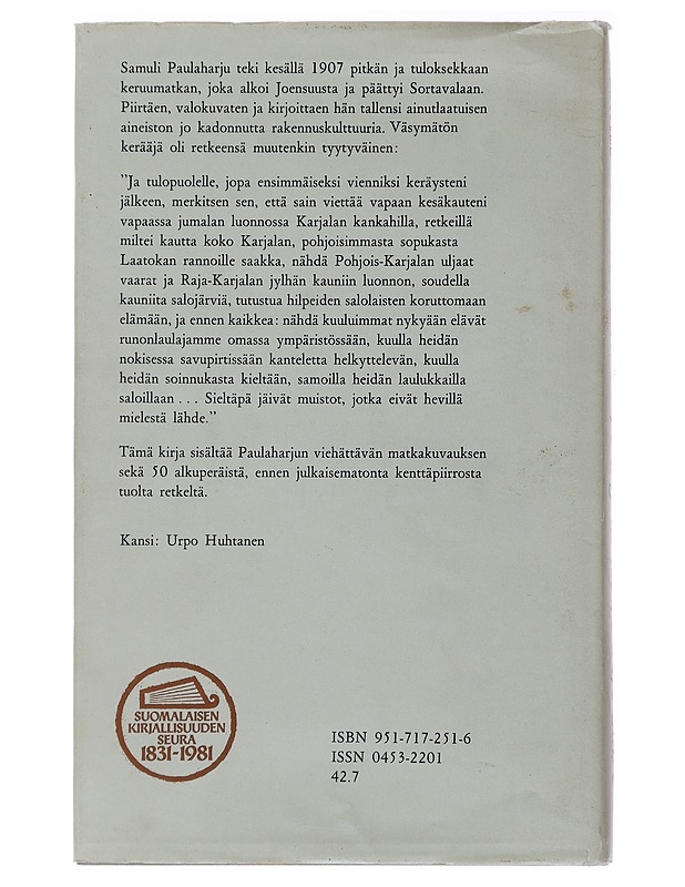 Matkakuvia Karjalan kankailta 1907 - Paulaharju, Samuli ; Laaksonen, Pekka - Historiakirjat - 10105495494 - 1