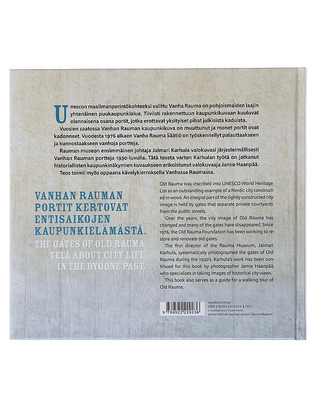 Vanhan Rauman portit = Gates of old Rauma - Puolamäki, Laura - Historiakirjat - 10105495568 - 1
