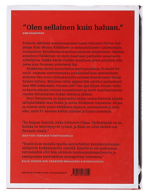 Jäämies : Kimi Räikkösen henkilökuva - Petri Nevalainen - Elämäkerrat ja muistelmat - 10105495570 - 1