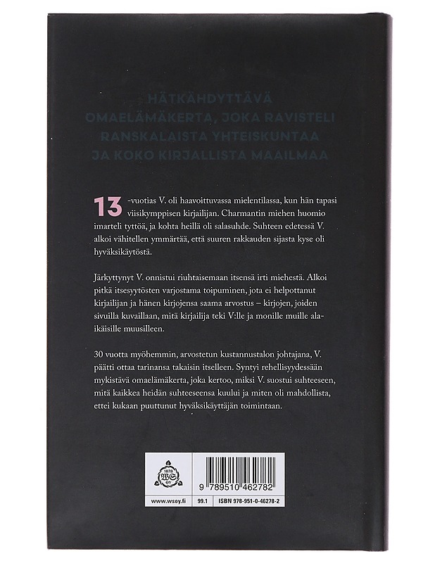 Suostumus - Springora, Vanessa - Romaanit ja novellit - 10105495673 - 1