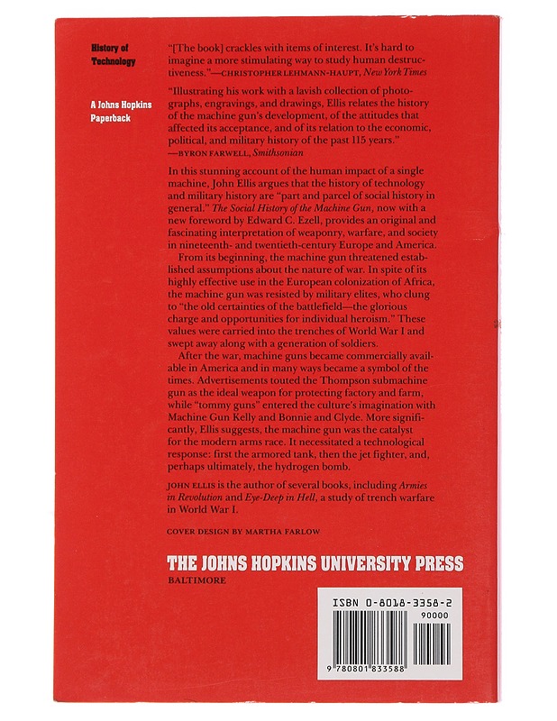 The social history of the machine gun - Ellis, John - Historiakirjat - 10105495680 - 1