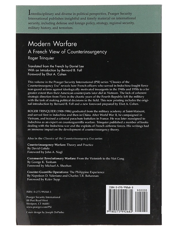Modern Warfare - Roger Trinquier - Tietokirjat ja oppaat - 10105495708 - 1