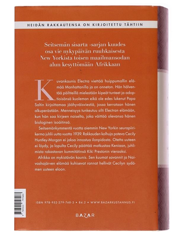 Auringon sisar : Electran tarina - Riley, Lucinda - Romaanit ja novellit - 10105495759 - 1