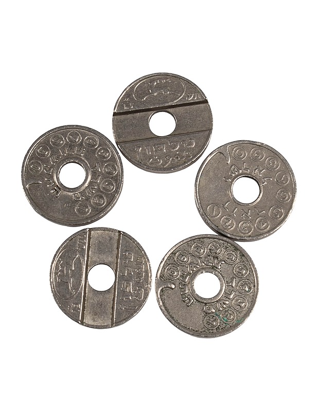 Israelilaisia Asimon-puhelinpoletteja, 5 kpl - Muut sisustustavarat - 10105495798 - 0