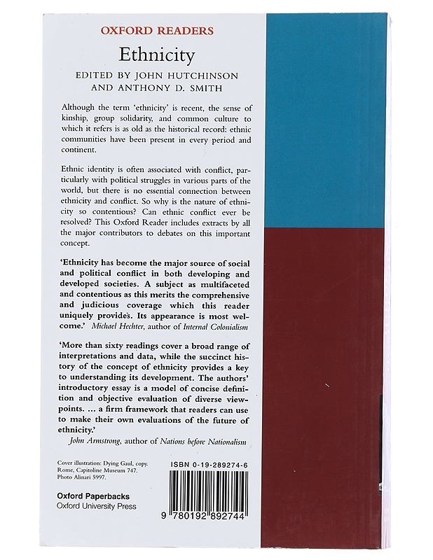 Ethnicity - Hutchinson, John - Tietokirjat ja oppaat - 10105495850 - 1