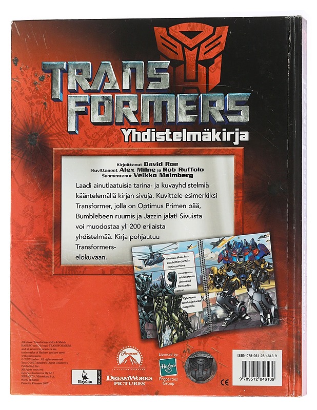 Transformers : yhdistelmäkirja - Roe, David - Lastenkirjat - 10105495857 - 1