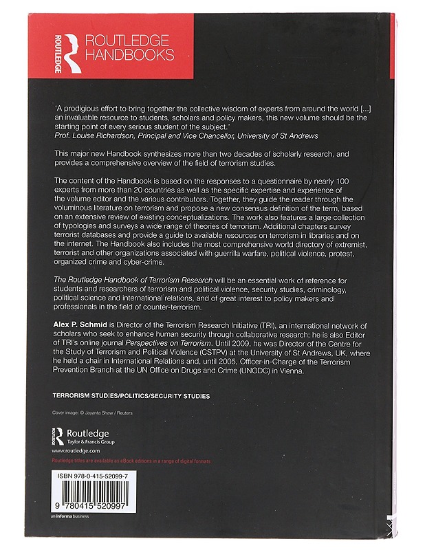 The Routledge handbook of terrorism research - Schmid, Alex Peter - Tietokirjat ja oppaat - 10105495895 - 1