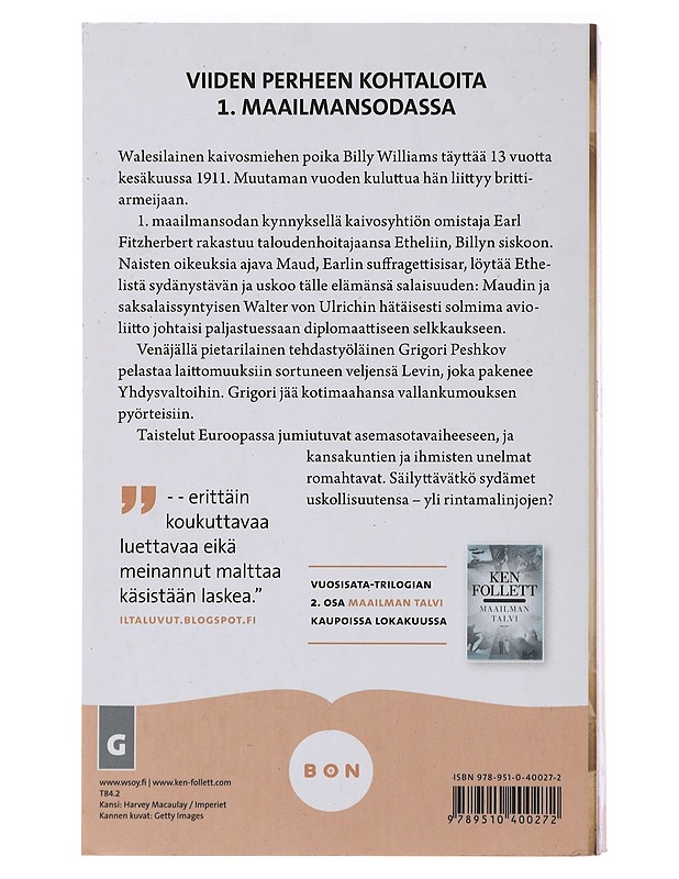 Kun suuret sortuvat - Follett, Ken - Romaanit ja novellit - 10105496037 - 1